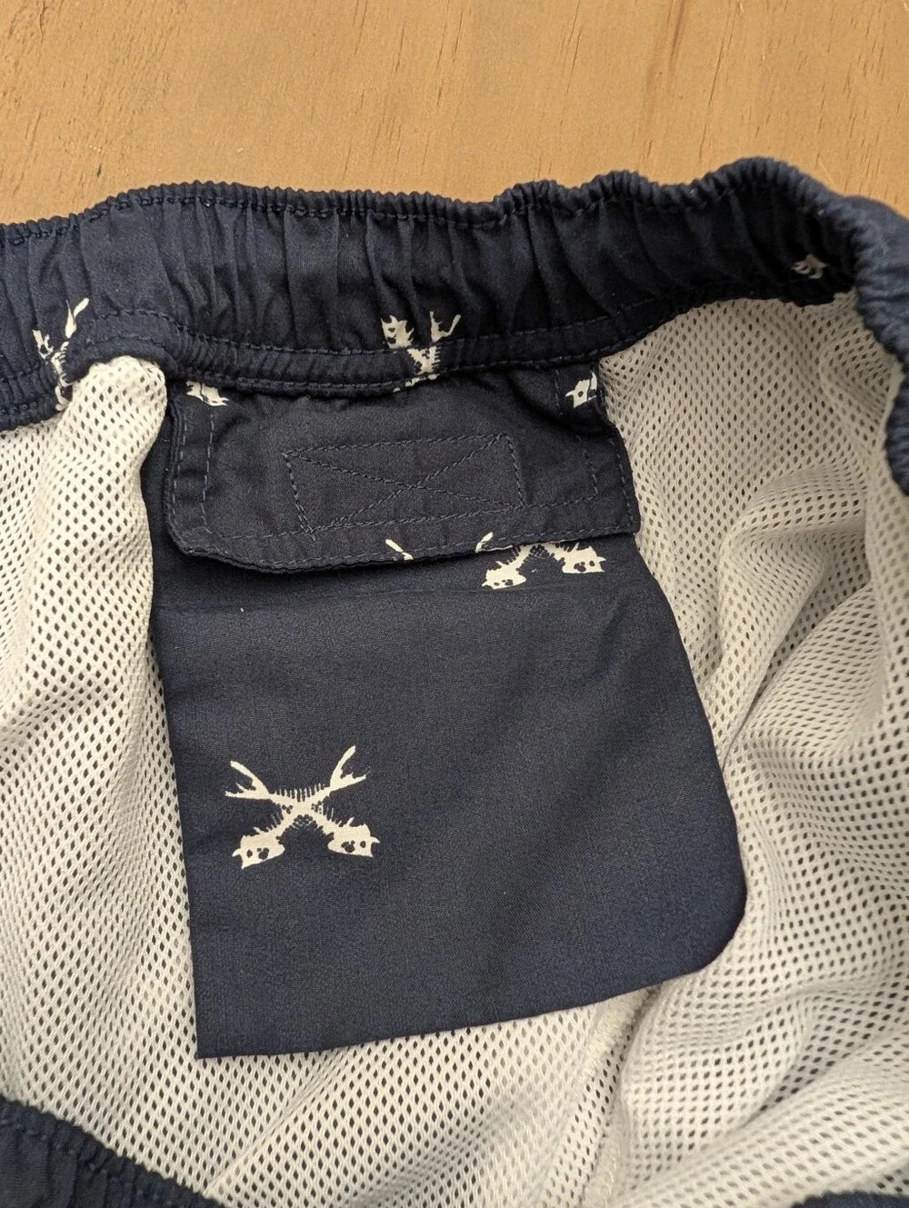 Vineyard Vines Navy & White Mens Swim Trunks Size Large